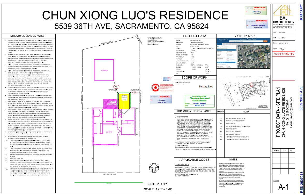 CITY SACRAMENTO ADDITION